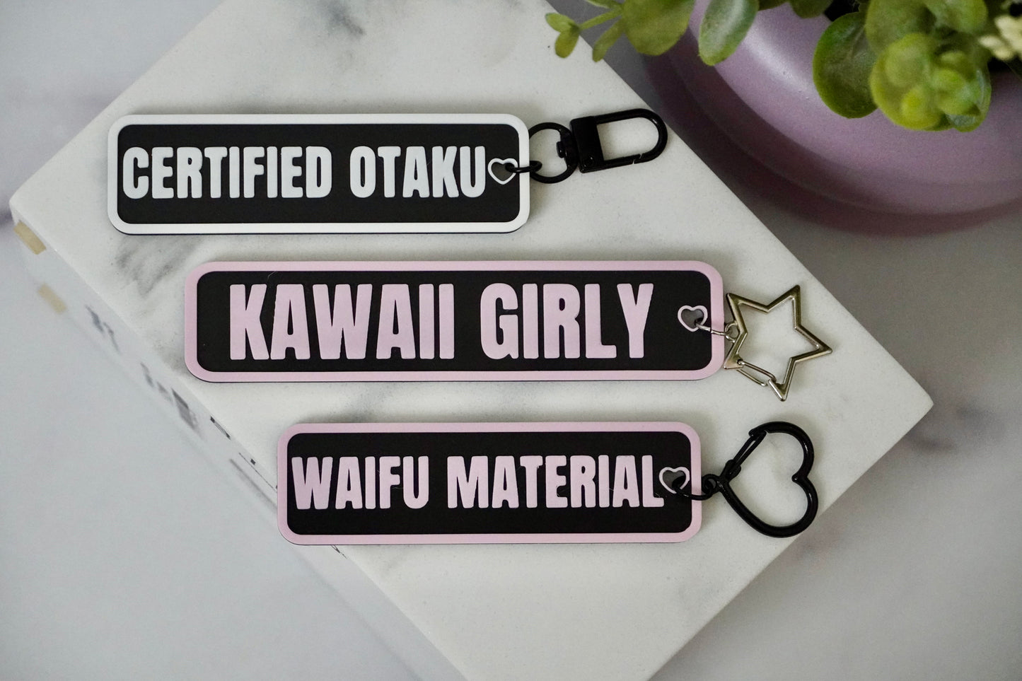 Certified Otaku 3D Printed Keychain
