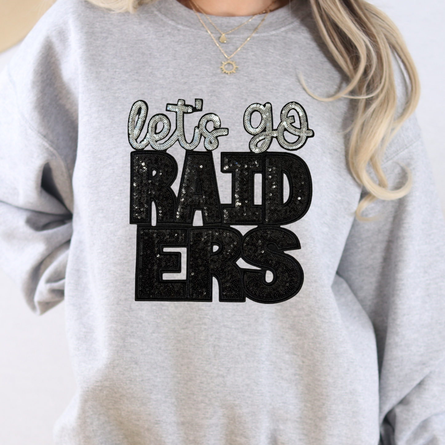 Sporty Sequin Game Day Crewneck Sweatshirt
