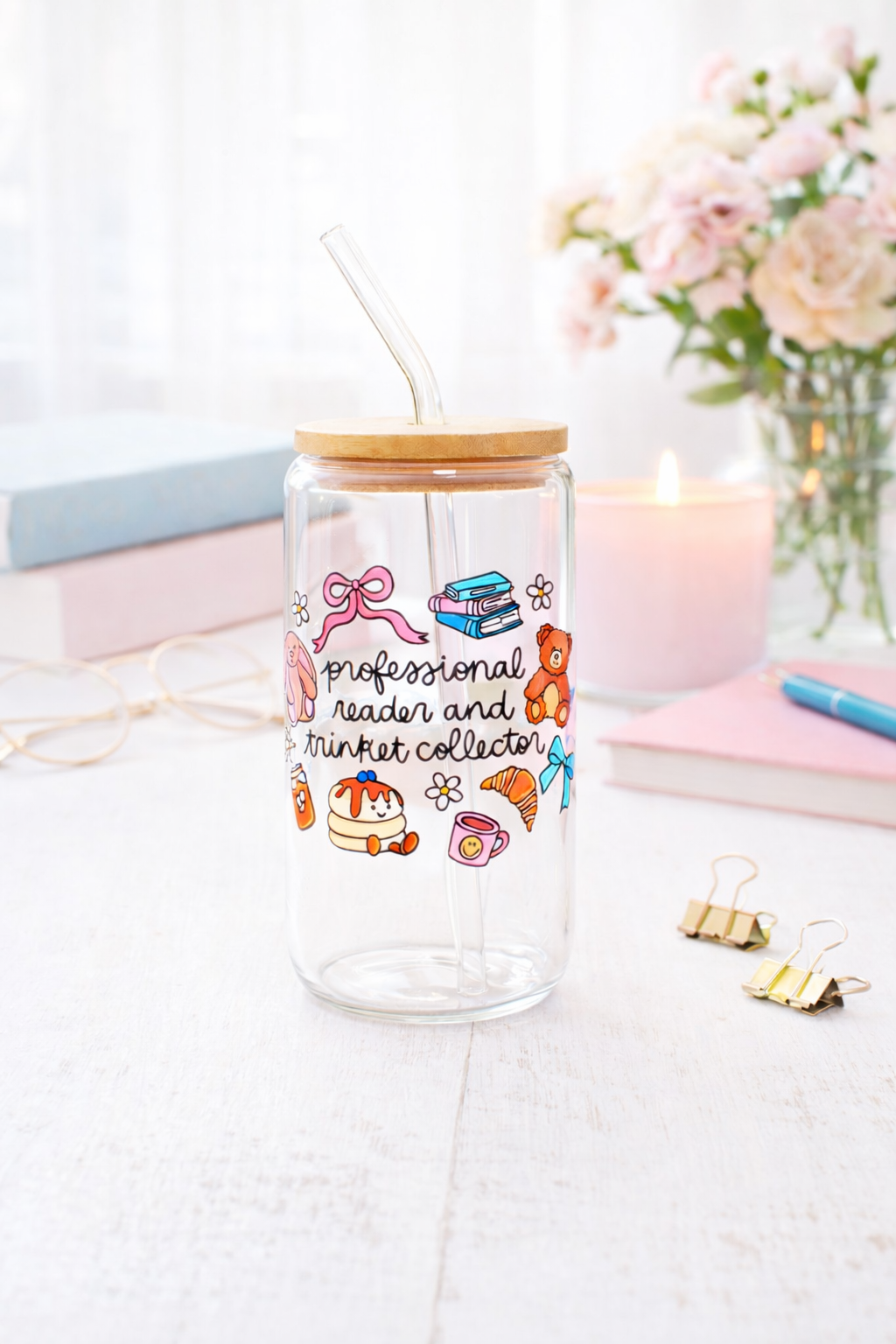 Professional Reader & Trinket Collector Iced Coffee Glass
