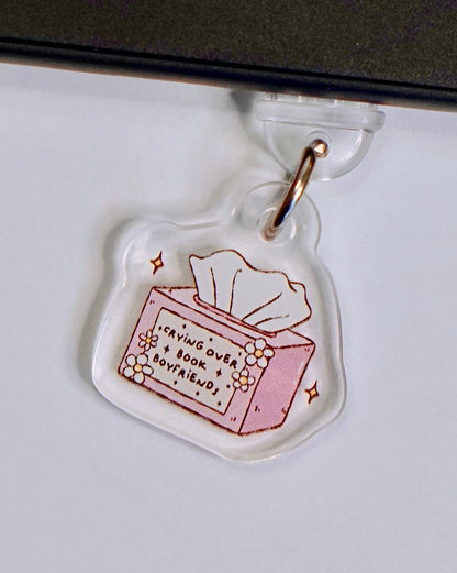 Crying Over Book Boyfriends | Dainty Mini Kindle Charm