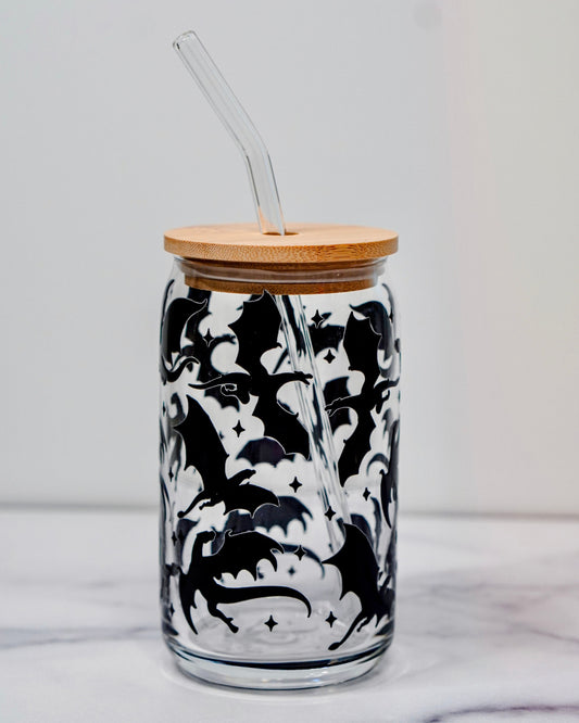 Black Dragons Iced Coffee Glass