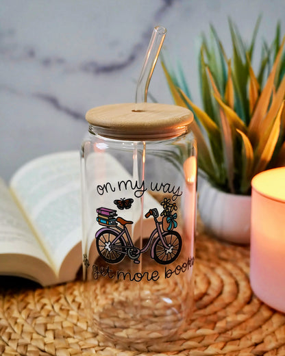 On My Way to Get More Books Iced Coffee Glass