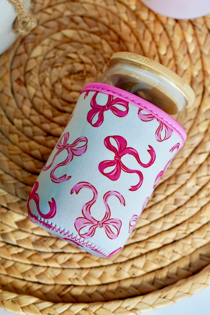 Pink Bows Small Cup Sleeve