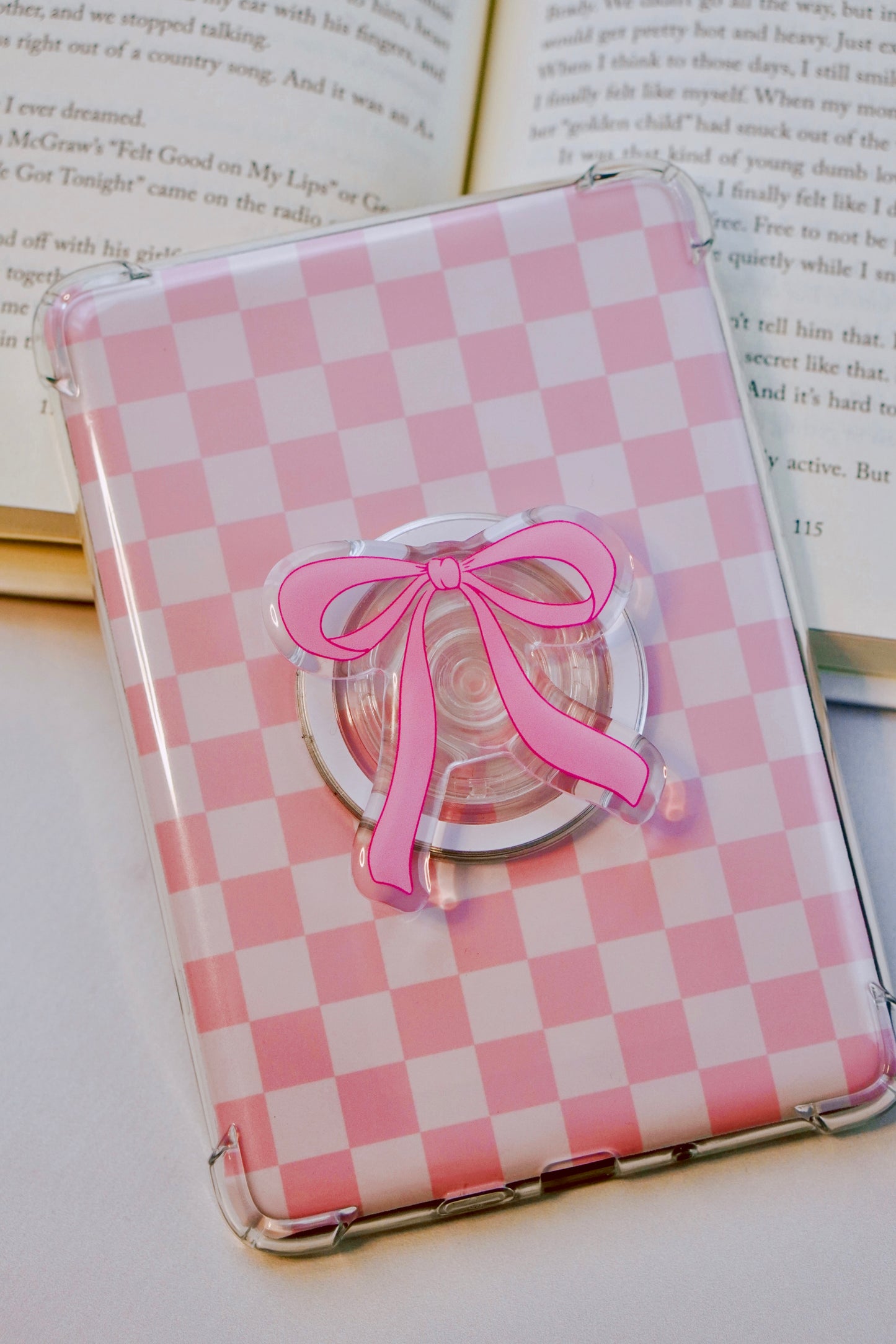 Pink Bow Pretty Pop | Kindle E-Reader Grip | MagSafe Grip | Kindle | Tablet | Phone