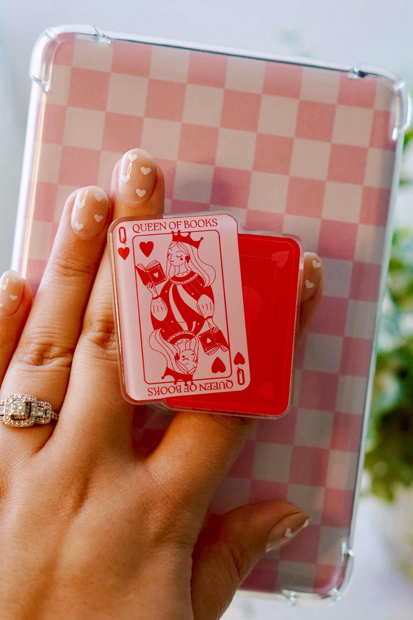 Queen of Books Pretty Pop | Kindle E-Reader Grip | MagSafe Grip | Kindle | Tablet | Phone