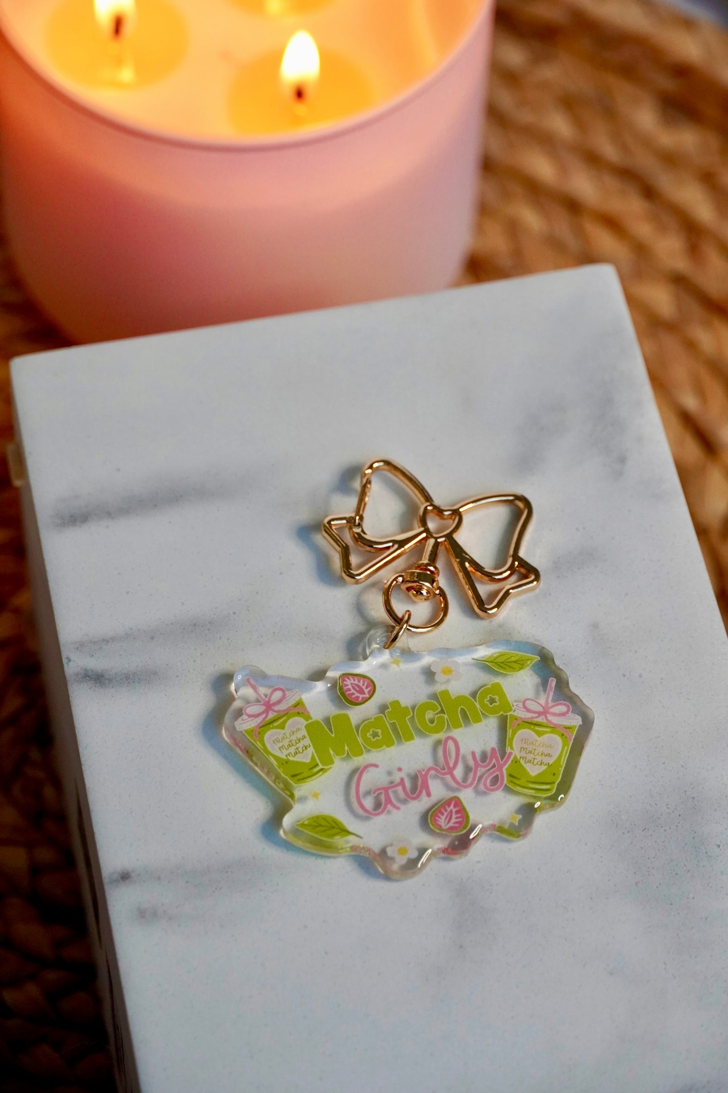 Matcha Girly Acrylic Keychain