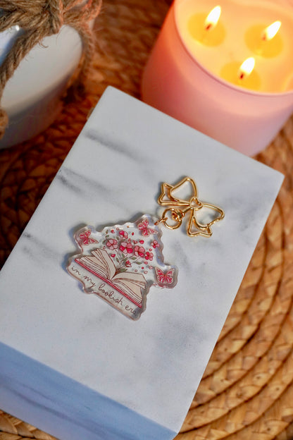 In My Bookish Era Floral Book Acrylic Keychain