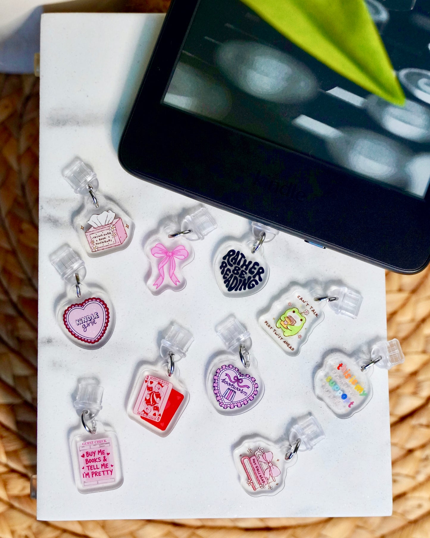 Plot Twist Ahead Froggy | Dainty Mini Kindle Charm