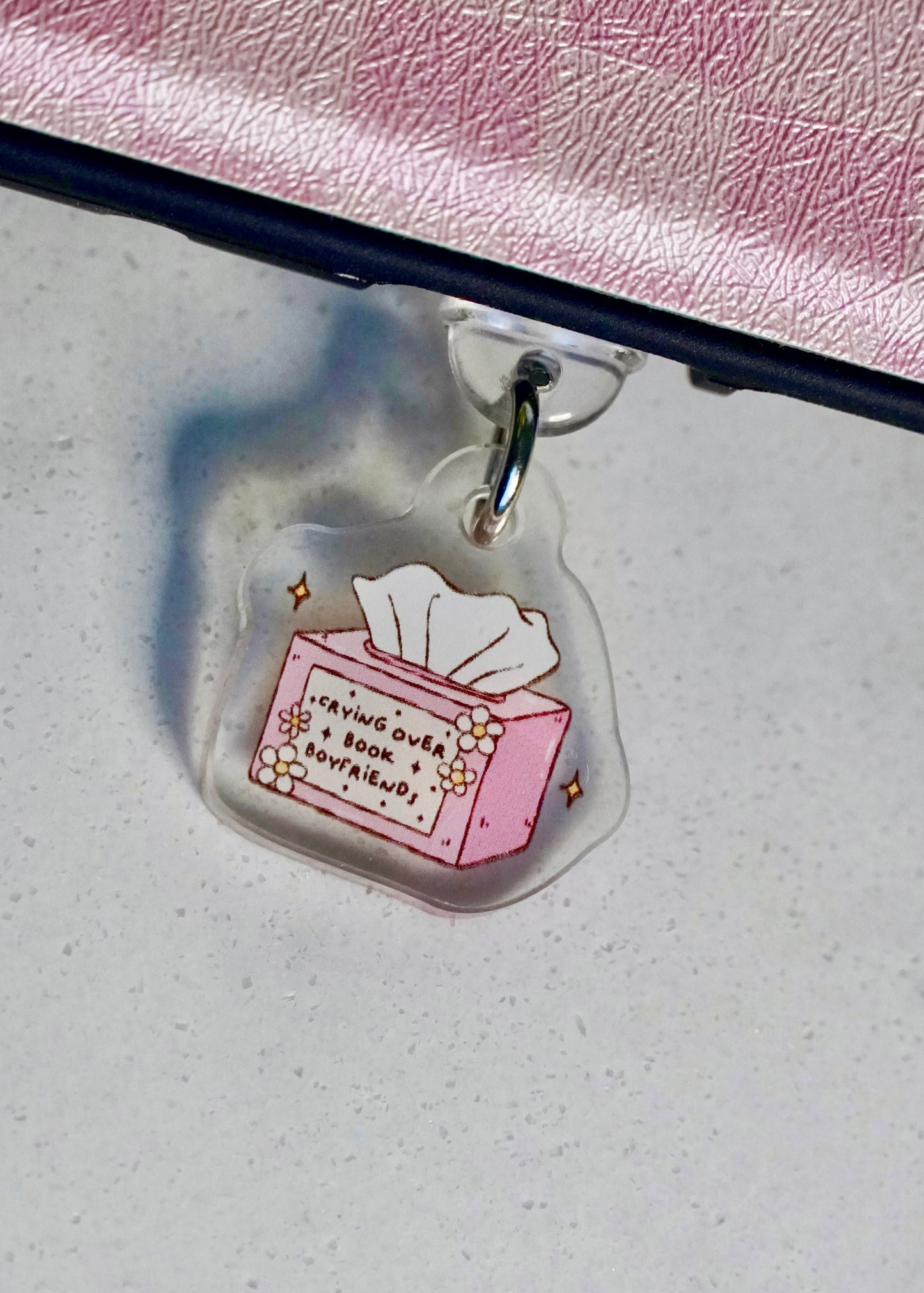 Crying Over Book Boyfriends | Dainty Mini Kindle Charm