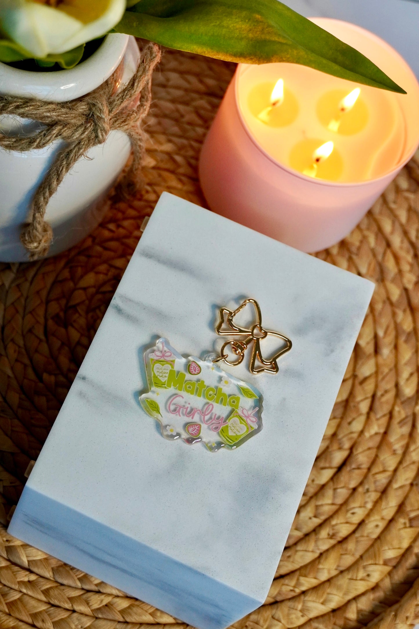 Matcha Girly Acrylic Keychain