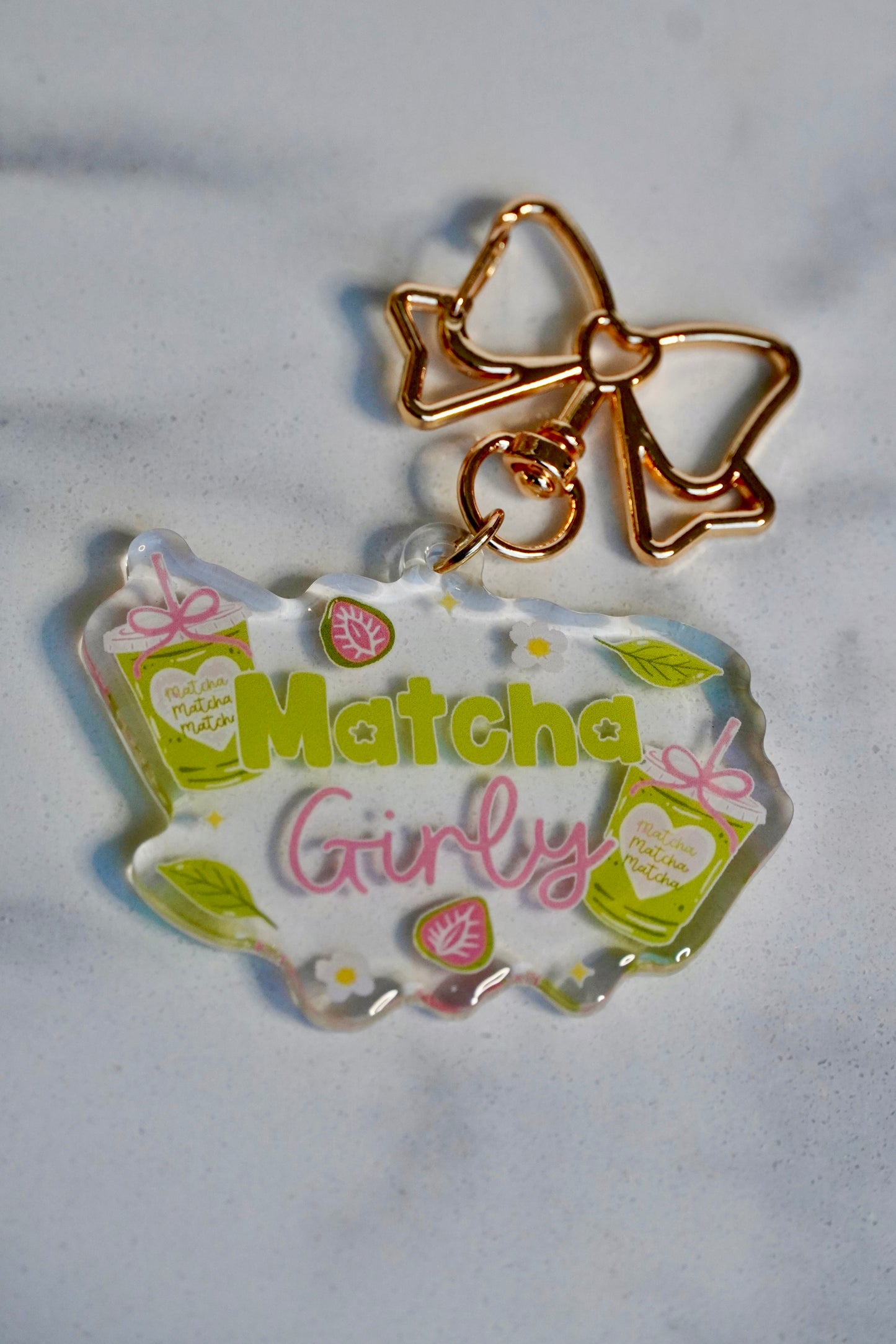 Matcha Girly Acrylic Keychain