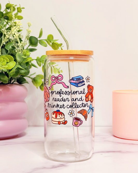 Professional Reader & Trinket Collector Iced Coffee Glass