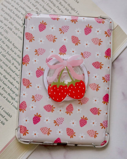 Strawberry Bow Pretty Pop | Kindle E-Reader Grip | MagSafe Grip | Kindle | Tablet | Phone