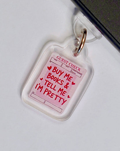 Buy Me Books & Tell Me I'm Pretty | Dainty Mini Kindle Charm