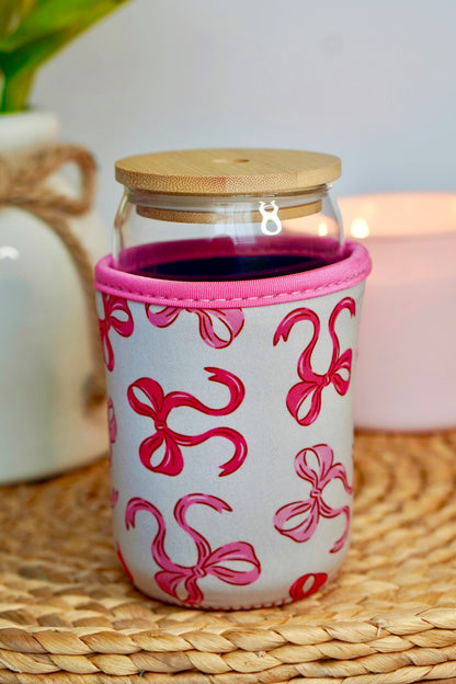 Pink Bows Small Cup Sleeve