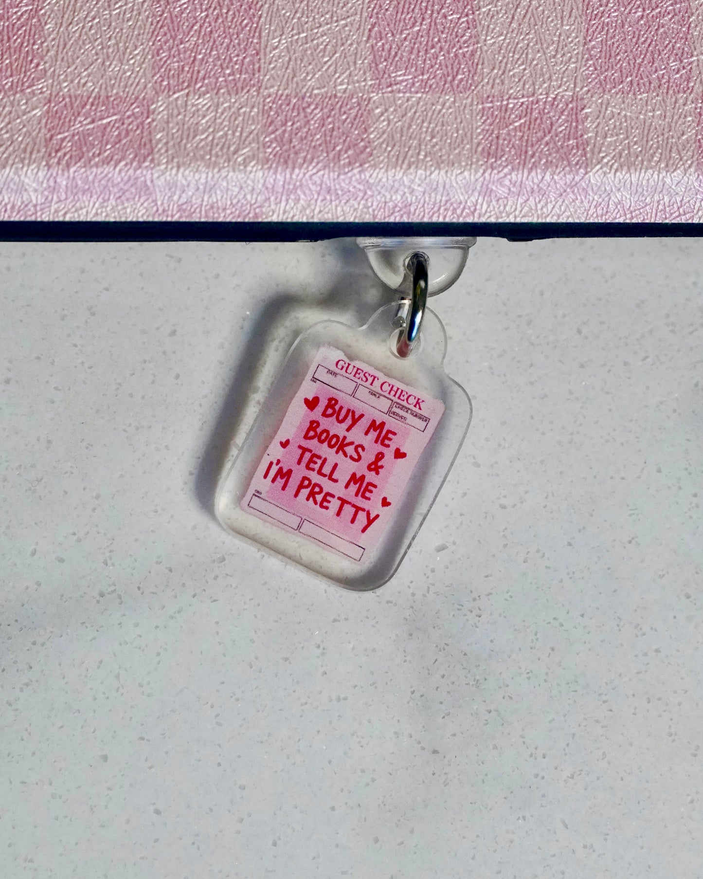 Buy Me Books & Tell Me I'm Pretty | Dainty Mini Kindle Charm