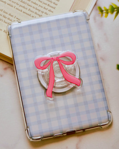 Pink Bow Pretty Pop | Kindle E-Reader Grip | MagSafe Grip | Kindle | Tablet | Phone
