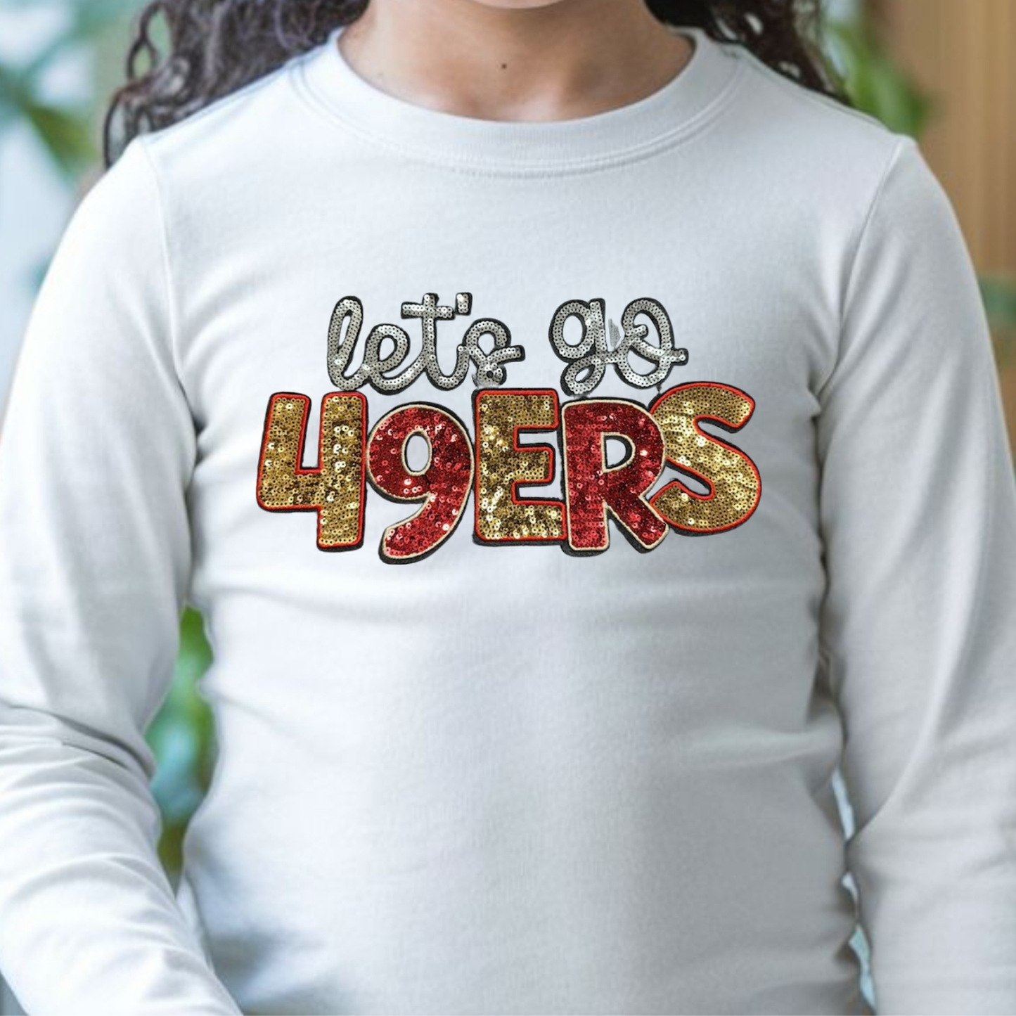 Kids Sequin Game Day Long Sleeve Shirts