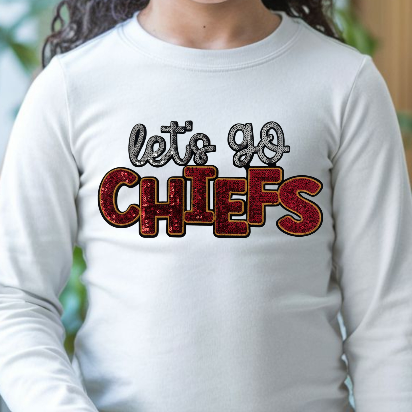 Kids Sequin Game Day Long Sleeve Shirts