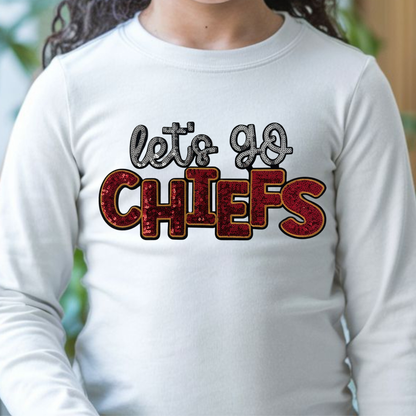 Kids Sequin Game Day Long Sleeve Shirts