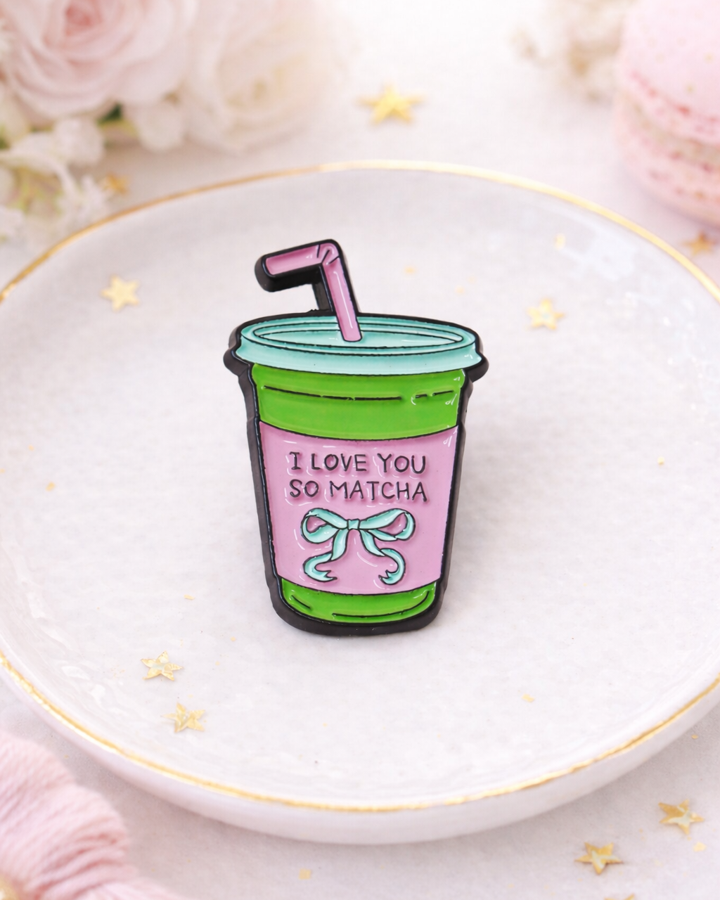 Matcha Girly Enamel Pin