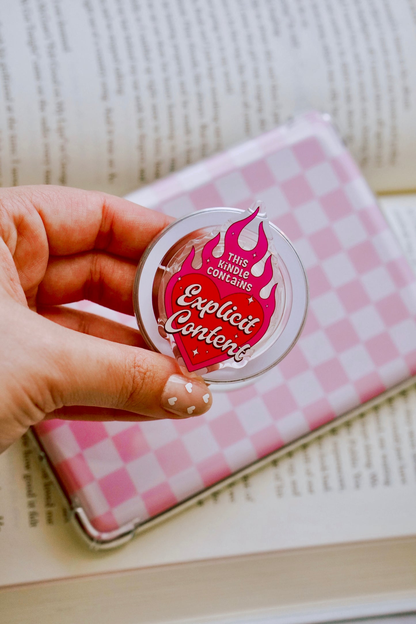 Kindle Contains Explicit Content Pretty Pop | Kindle E-Reader Grip | MagSafe Grip | Kindle | Tablet | Phone