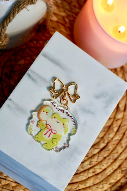 Am I the Drama? Cute Froggy Acrylic Keychain