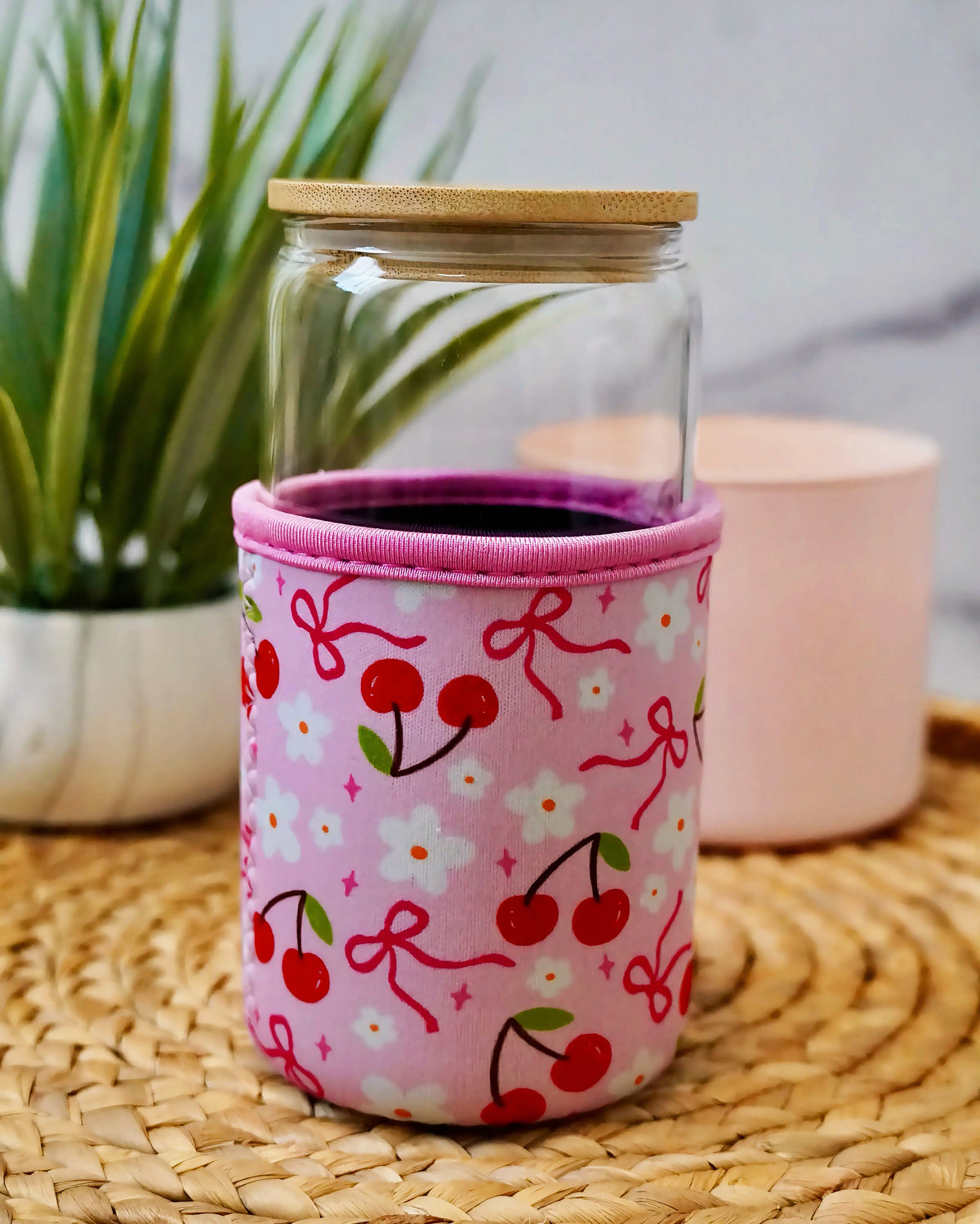 Bows & Cherries Small Cup Sleeve