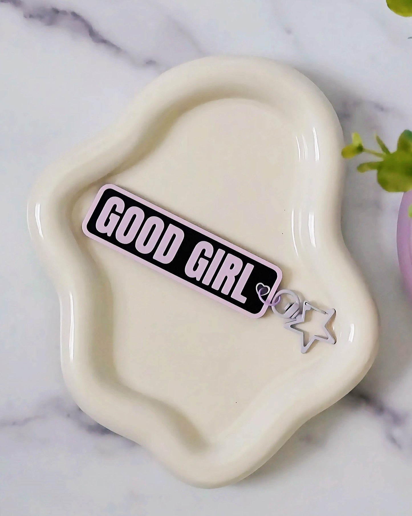 Good Girl 3D Printed Keychain