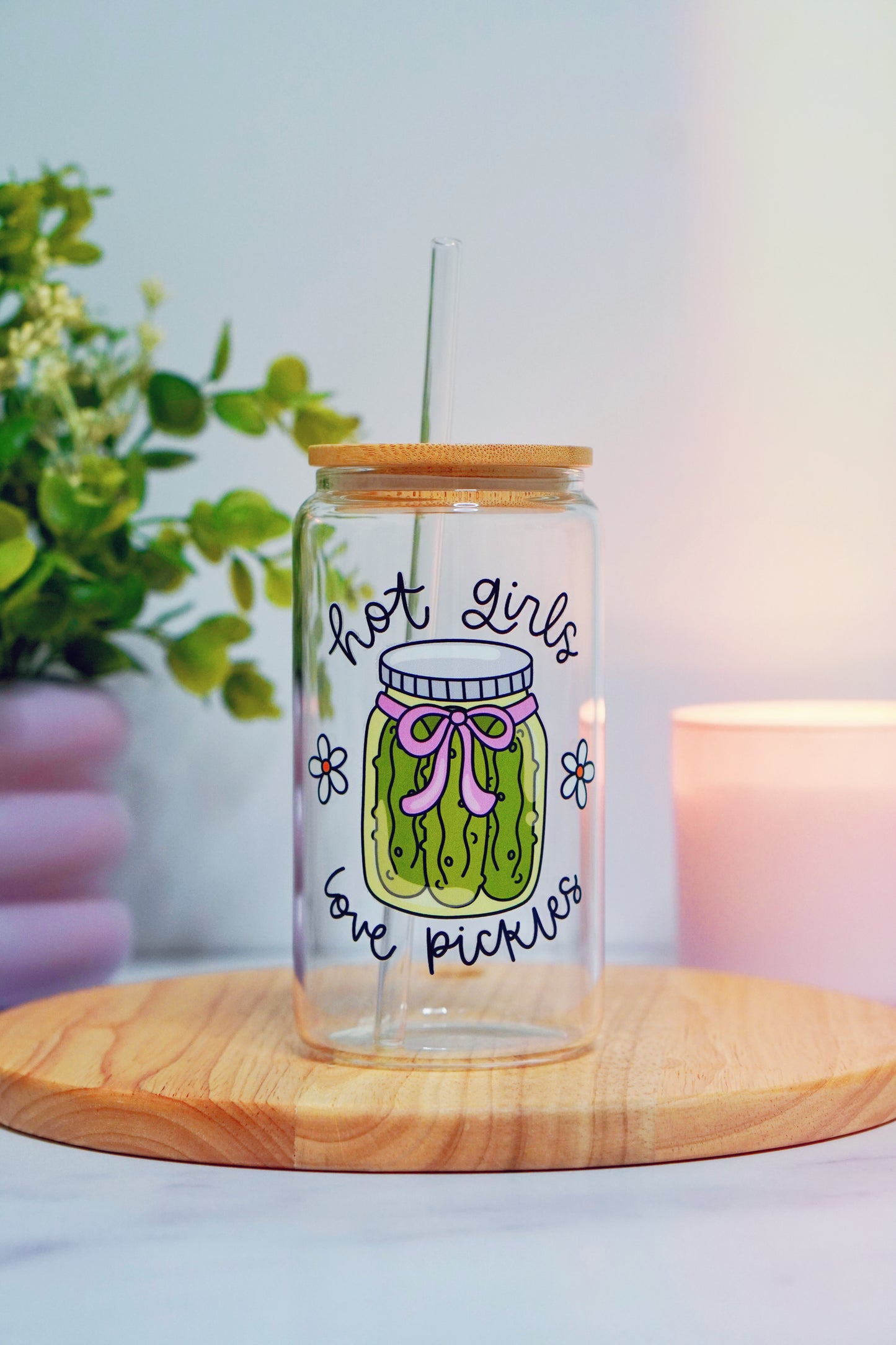 Hot Girls Love Pickles Iced Coffee Glass ✨LAST ONE✨