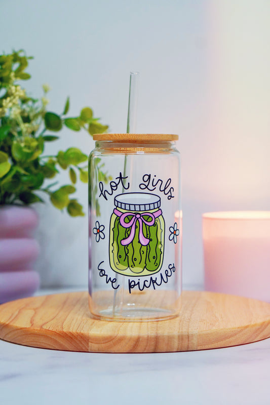 Hot Girls Love Pickles Iced Coffee Glass ✨LAST ONE✨