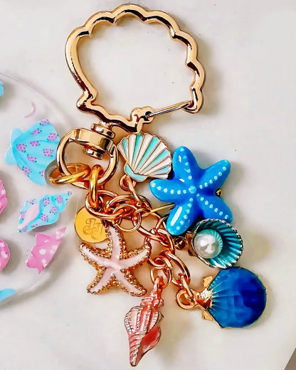 Seaside Treasures Acrylic Circle Keychain