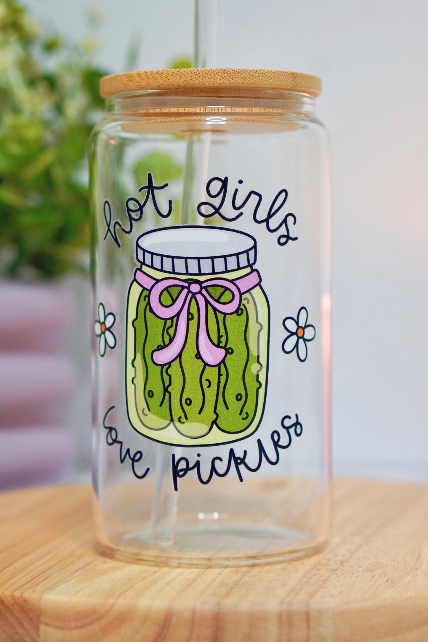 Hot Girls Love Pickles Iced Coffee Glass ✨LAST ONE✨
