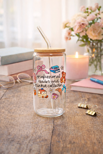 Professional Reader & Trinket Collector Iced Coffee Glass