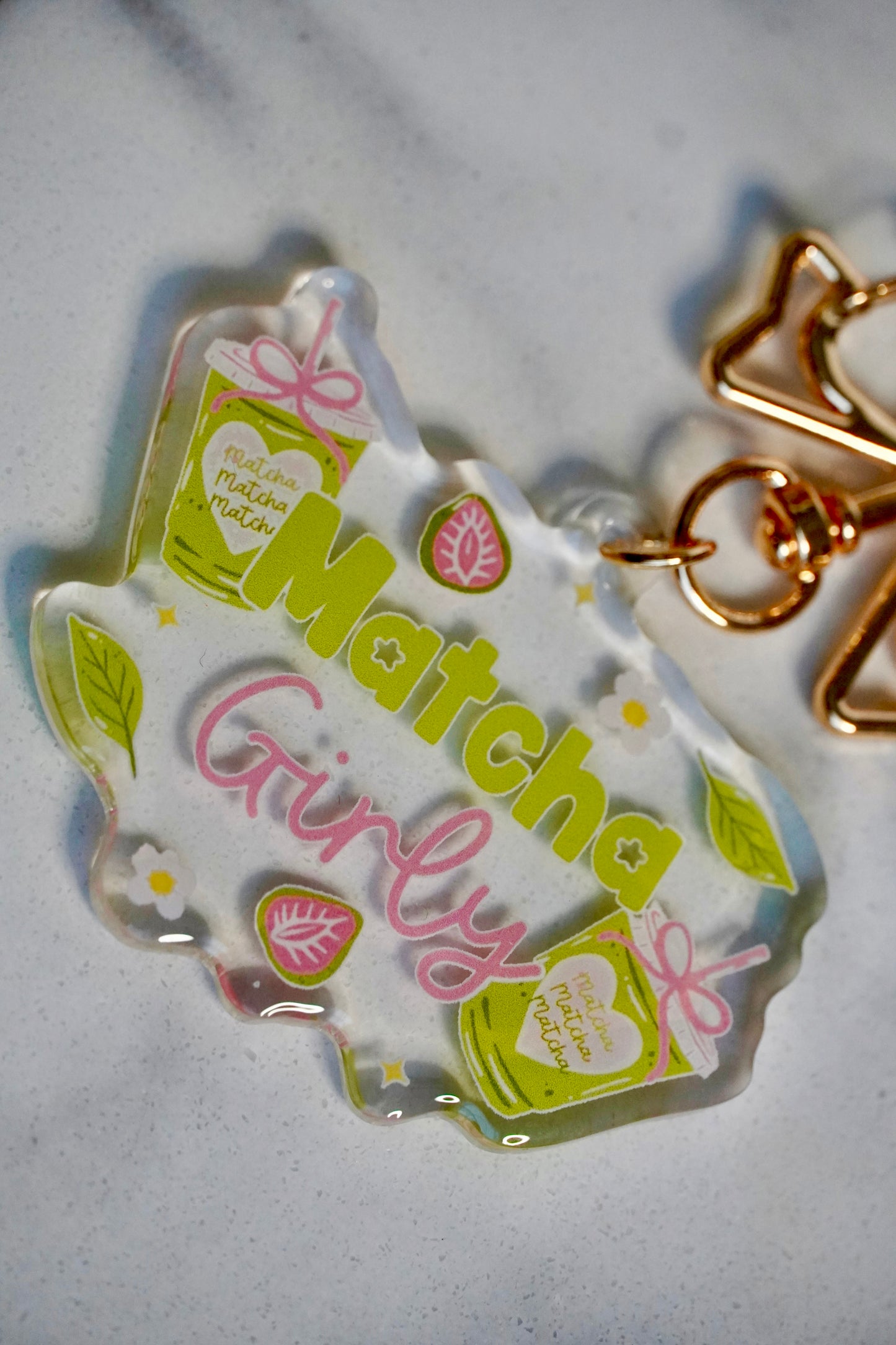 Matcha Girly Acrylic Keychain
