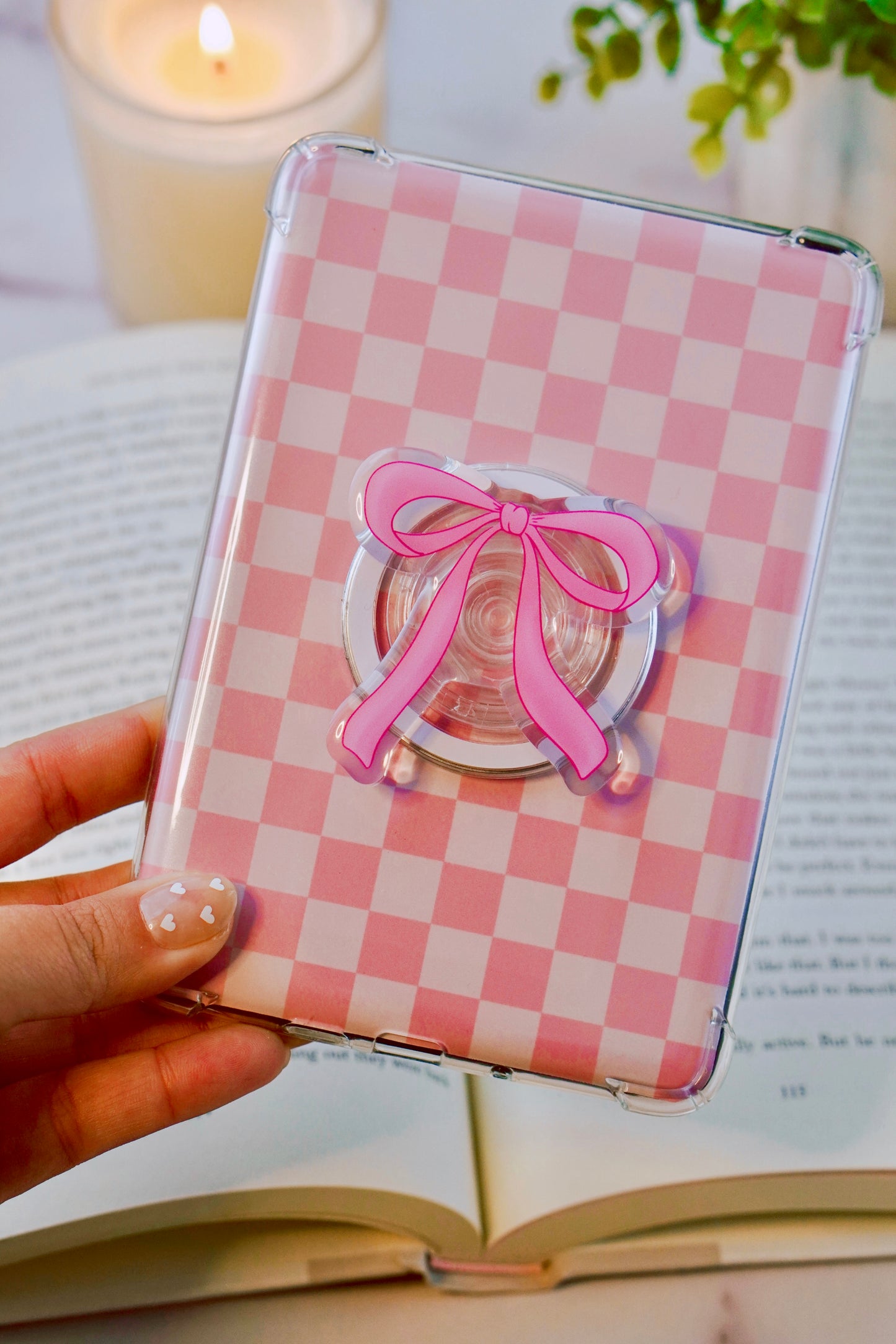 Pink Bow Pretty Pop | Kindle E-Reader Grip | MagSafe Grip | Kindle | Tablet | Phone