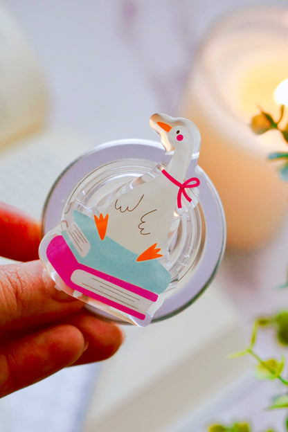 Silly Reading Goose Pretty Pop | Kindle E-Reader Grip | MagSafe Grip | Kindle | Tablet | Phone