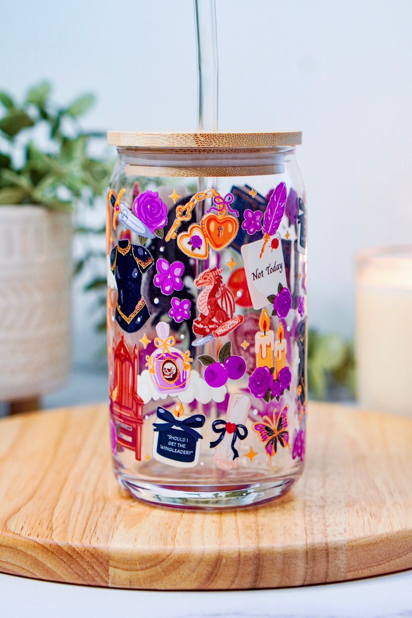 Fantasy Dragon Iced Coffee Glass