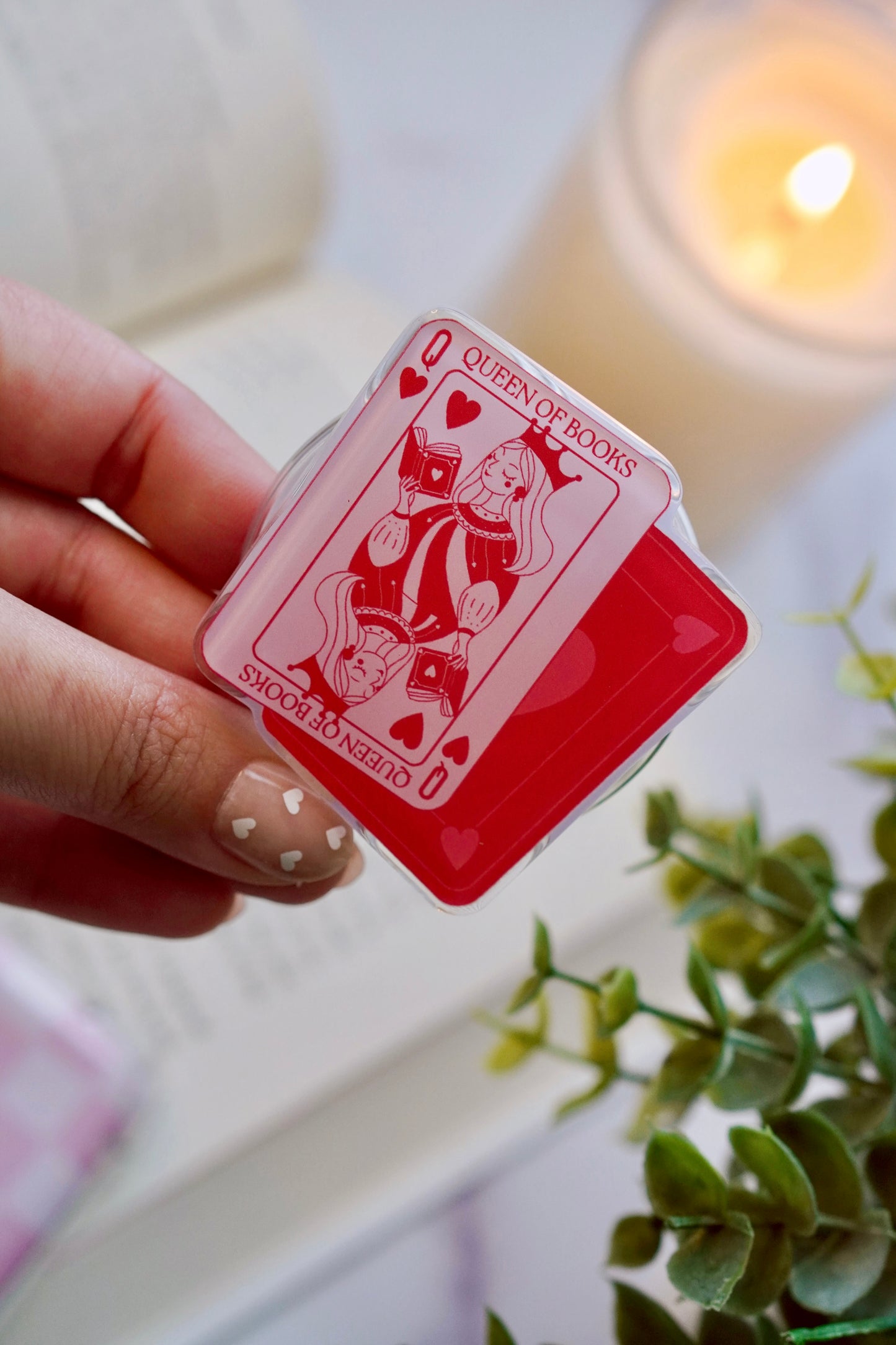 Queen of Books Pretty Pop | Kindle E-Reader Grip | MagSafe Grip | Kindle | Tablet | Phone