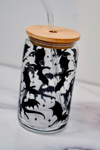 Black Dragons Iced Coffee Glass