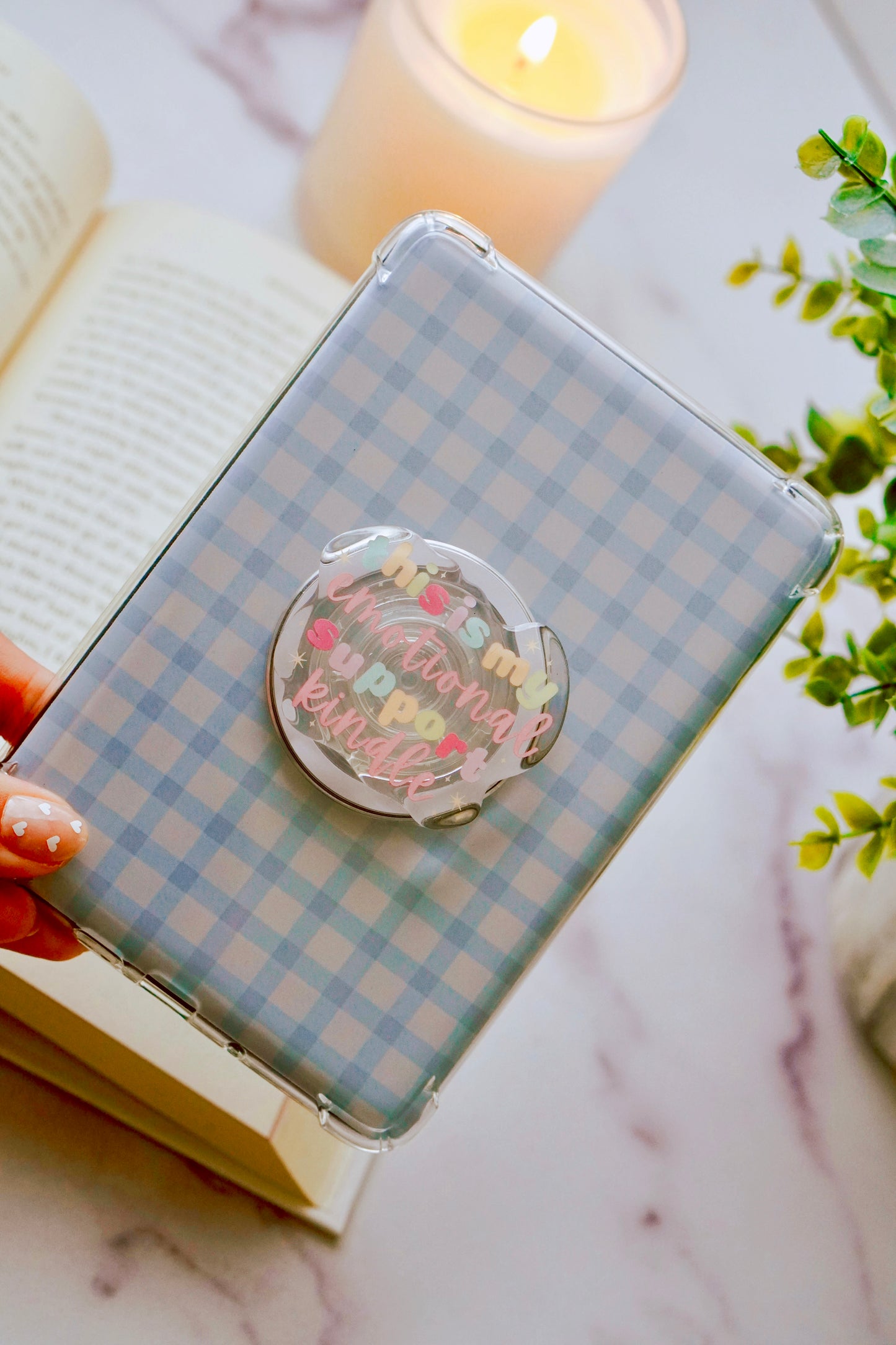 Emotional Support Pretty Pop | Kindle E-Reader Grip | MagSafe Grip | Kindle | Tablet | Phone