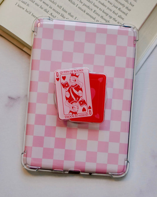 Queen of Books Pretty Pop | Kindle E-Reader Grip | MagSafe Grip | Kindle | Tablet | Phone