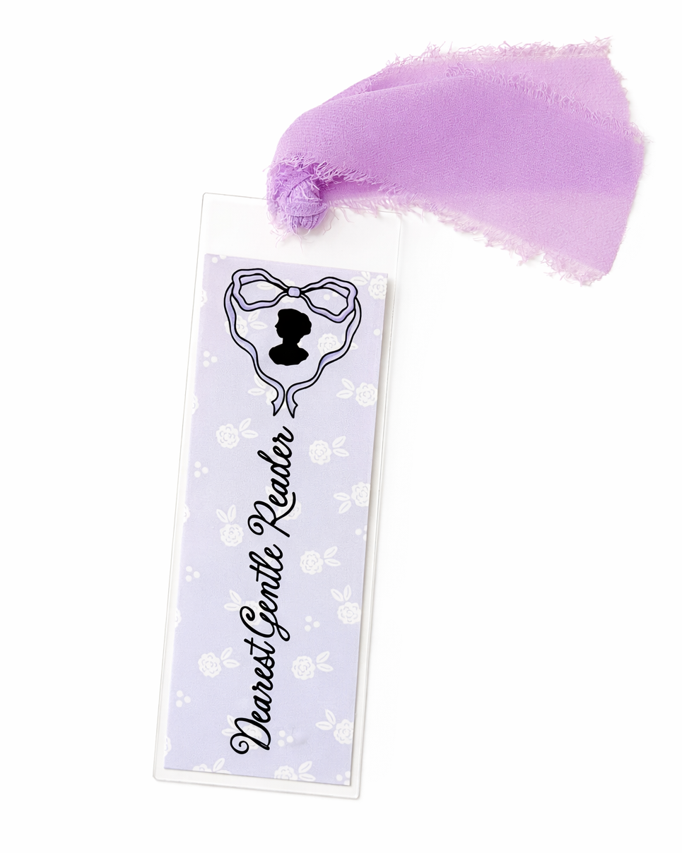 Dearest Gentle Reader (Purple) Acrylic Bookmark