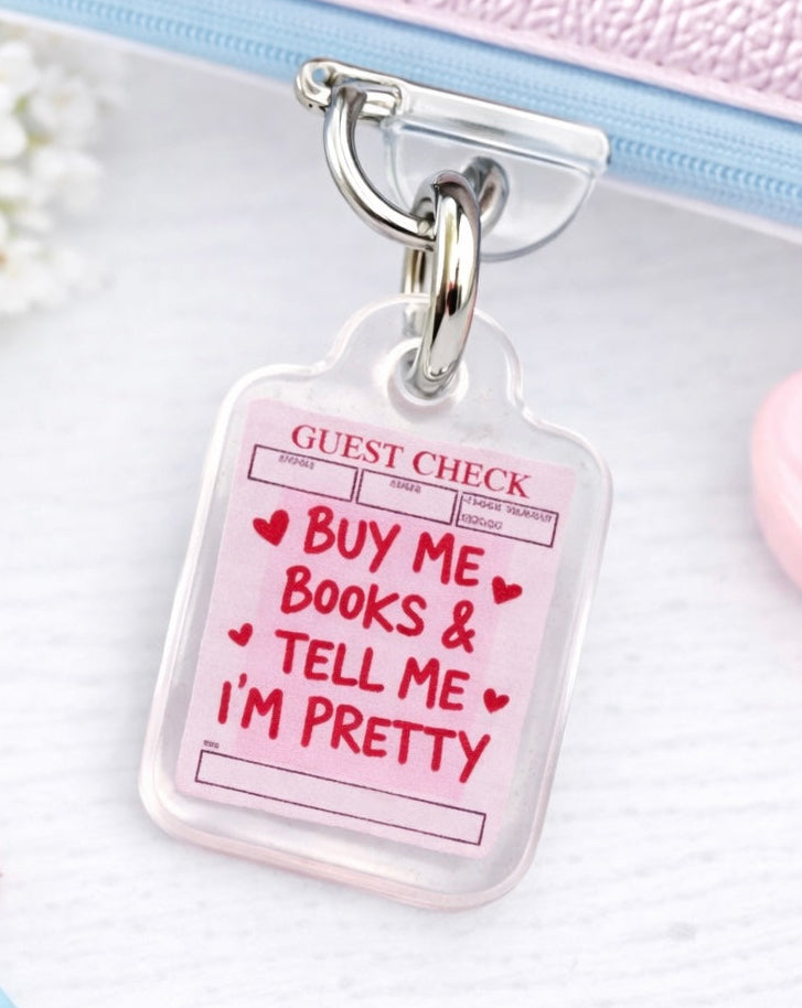 Buy Me Books & Tell Me I'm Pretty | Dainty Mini Kindle Charm