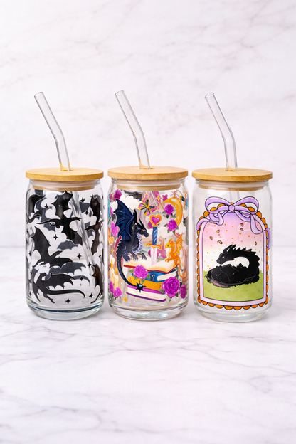 Black Dragons Iced Coffee Glass