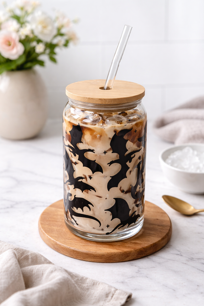 Black Dragons Iced Coffee Glass