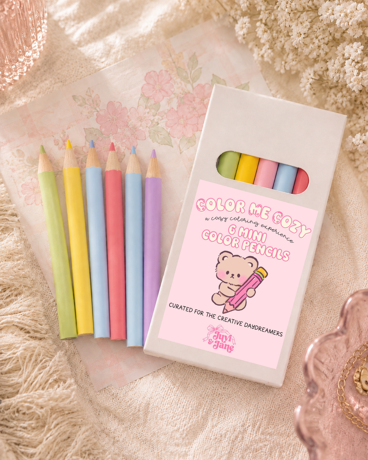 Color Me Cozy 6 Mini Color Pencils
