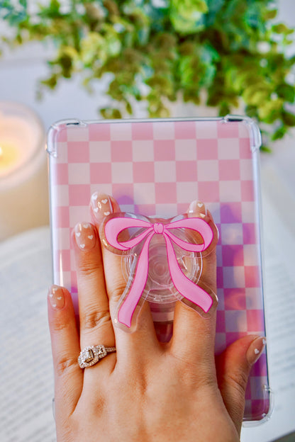 Pink Bow Pretty Pop | Kindle E-Reader Grip | MagSafe Grip | Kindle | Tablet | Phone