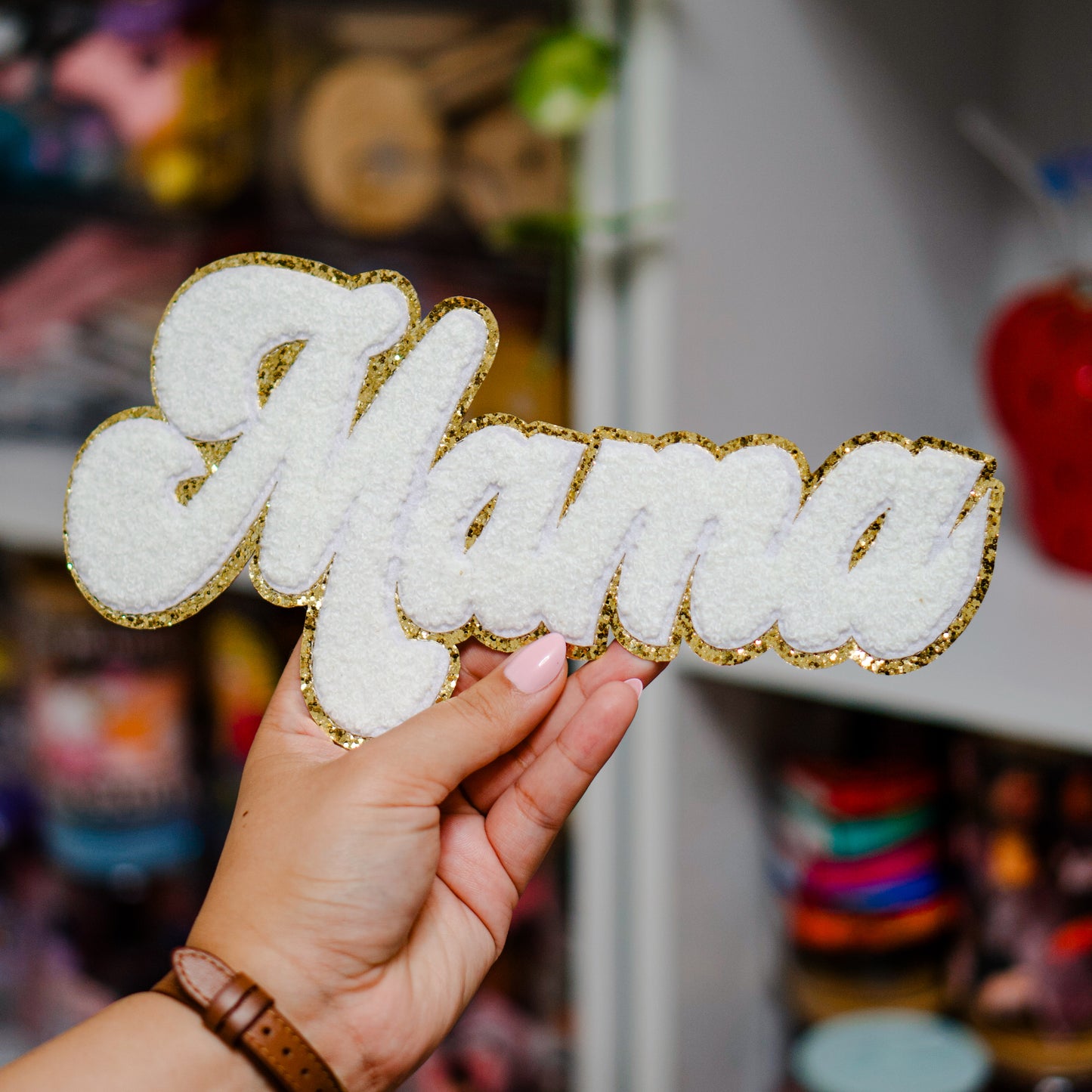 Mama Chenille/Sequin Patch (3 Color Options)