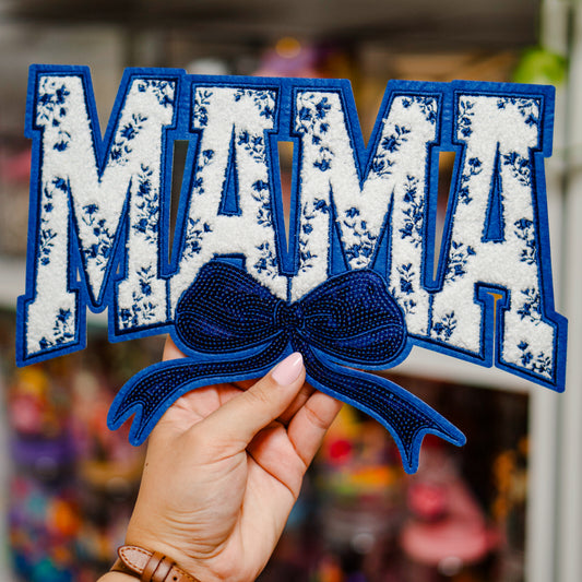 Mama Bow Chenille/Sequin Patch (2 Color Options)